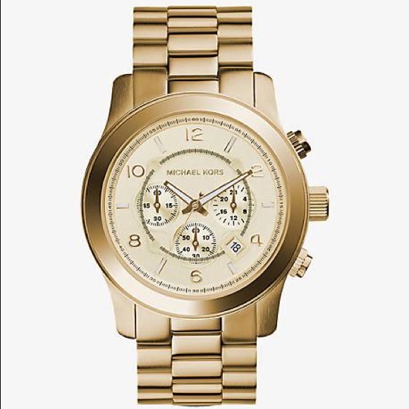 Michael Kors Oversized Stainless Steel Gold Watch - Picture 10 of 10
